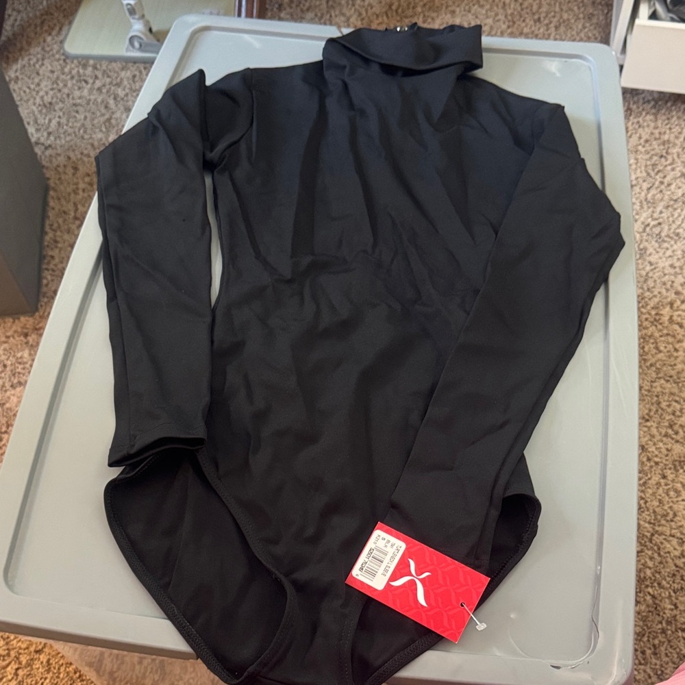 Capezio Black Long Sleeve Bodysuit